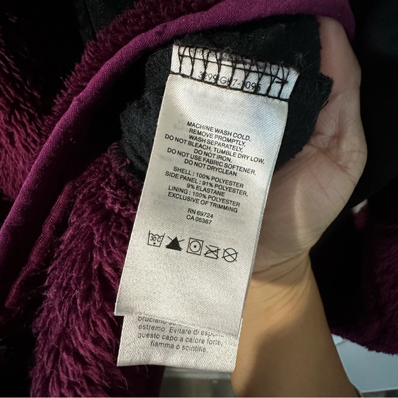 COLUMBIA Women’s Purple Full Zip Sherpa Fleece Outdoor Jacket - Picture 6 of 6